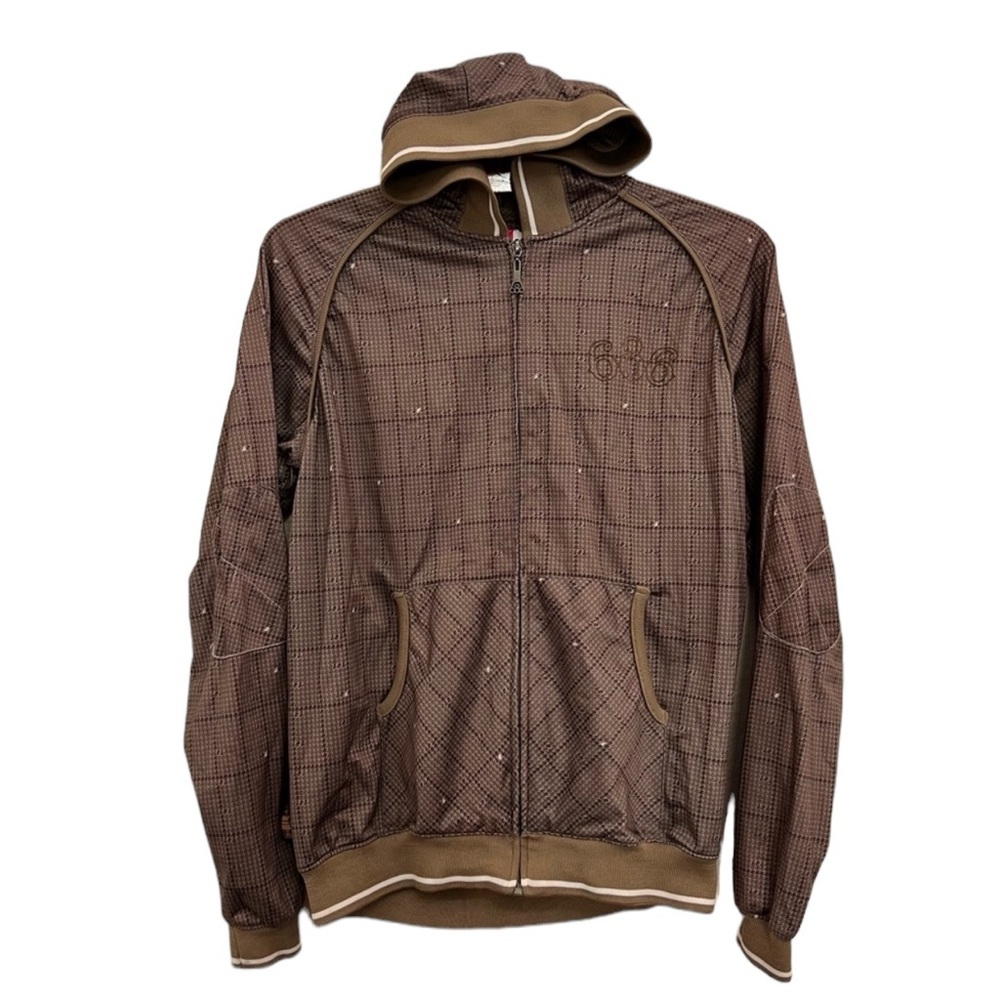 686 Men's Brown Hoodie Fullzip Jacket Size M